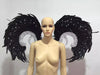 Showgirl Feather Wing Backpiece with Rhinestone Scroll Frames