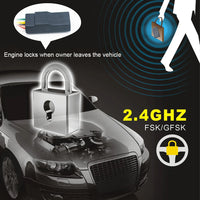 12V Auto Intelligent Secret Lock Anti-Hijacking 2.4GHz RFID Car Immobilizer Engine Dark Lock Alarm Wireless Engine Burglar Alarm