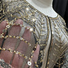 Sparkly Sequin & Beaded Leaf Mesh Capelet Evening Shawl Bolero Jacket