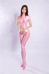 Breathable High-Stretch Zipper Crotch Yoga Bodysuit Shaping Leotard Unitard