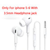 In Ear Earphones For Apple iPhone 16 15  14 13 12 11 Stereo Sound Wired Earbud Bluetooth-compatible Headset 3.5mm For all phone