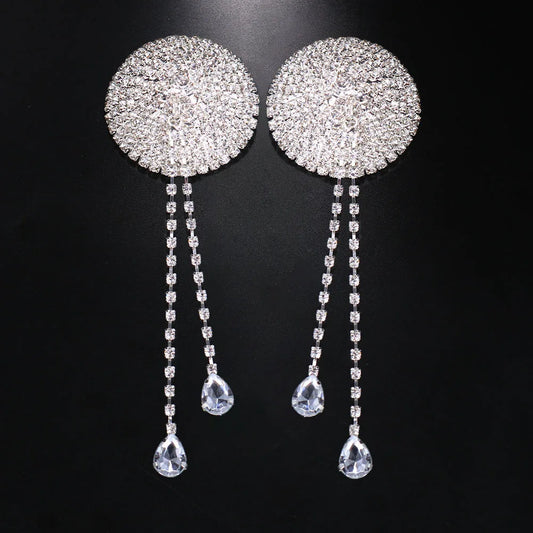 Dazzling Crystal Tassel Nipple Pasties & Statement Chest Body Jewelry