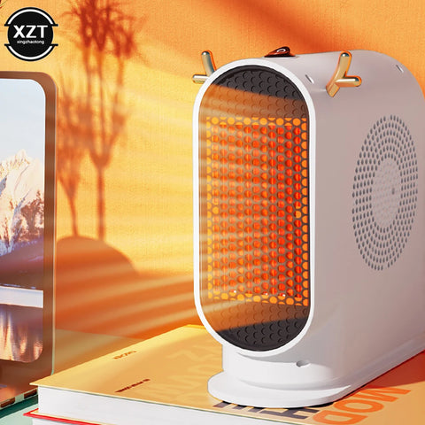 500W Desktop Electric Heater Household Smart Thermostat Fan Heater Winter Warm Electric Heater Air Circulation Fan Heating Tools