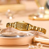 Women's Gold Stainless Steel Diamond Dial Dress Watch
