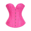 Victorian Floral Jacquard Overbust Corset Front Busk Lace-Up Bustier Top
