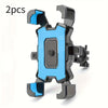 2PCS 360° Rotatable & Adjustable Bike/Motorcycle Phone Mount - Shockproof, Anti-Slip Holder For phone, - Durable Abs Material