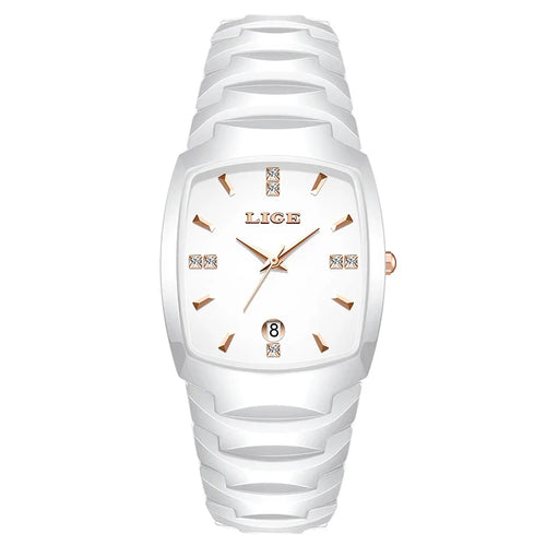 Women's Rose Gold Stainless Steel Luminous Date Slim Watch