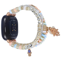 Fitbit Versa & Sense Beaded Elastic Band - Stylish Boho