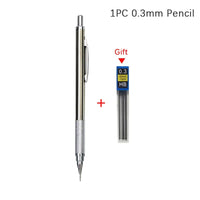 0.3 0.5 0.7 0.9 1.3 2.0mm Mechanical Pencil Set Full Metal Art Drawing Painting Automatic Pencil with Leads Office School Supply
