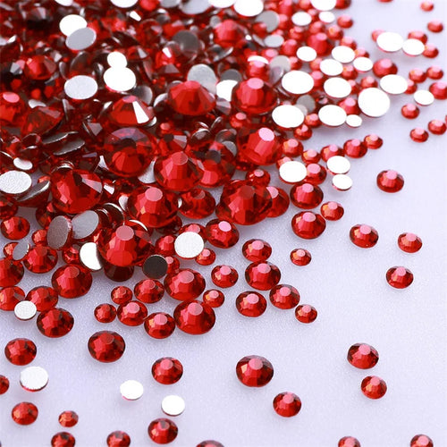 SS3-SS30 Red Series Non-Hotfix Glass Flat-Back  Rhinestones