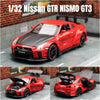 1/32 Nissan Skyline GTR R35 Nismo GT3 Racing Toy Car Model For Children RMZ CiTY Diecast Alloy Miniature Sound Light Collection