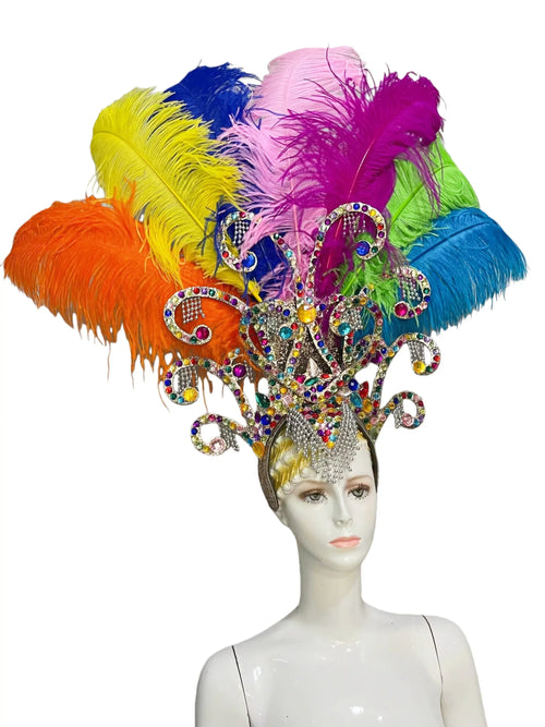 The Stardust Luminary Crown – Lavender & Multi-Tone Samba Carnival Headdress