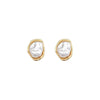 Irregularity Geometric Retro Personality Earrings for Women Golden Metal Imitation Pearl Stud Earrings Party Simple Jewelry Gift