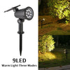 9LEDs Solar Spotlights, Outdoor Light Control, Waterproof Floor Mounted Lawn Lamp,for Landscape,Courtyard,Garden,Tree Decoration