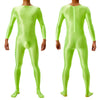 Candy Color Oil Glossy Full-Body Shaping Bodysuit Satin Smooth Leotard
