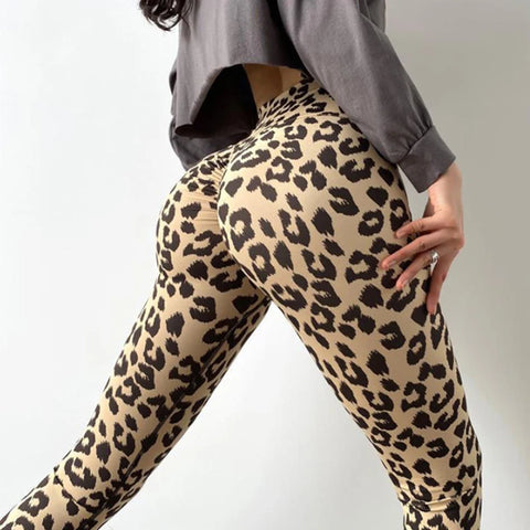 Leopard Leggings GYM Fitness Yoga Pants Women's Sport Leggings Seamless Scrunch Butt Tights Push Up Legging For Women Sportswear