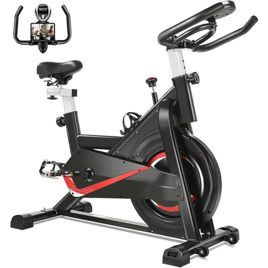 Exercise Bike Indoor Cycling Bike Fitness Stationary All-inclusive Flywheel Bicycle with Resistance for Gym Cardio Workout