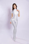 Breathable High-Stretch Zipper Crotch Yoga Bodysuit Shaping Leotard Unitard