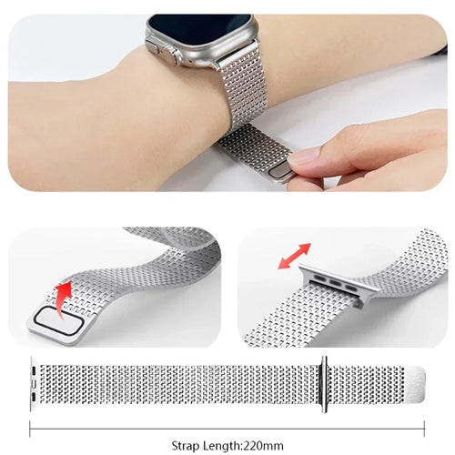 Apple Watch Stainless Steel Milanese Loop Band - Magnetic Clasp