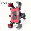 2PCS 360° Rotatable & Adjustable Bike/Motorcycle Phone Mount - Shockproof, Anti-Slip Holder For phone, - Durable Abs Material