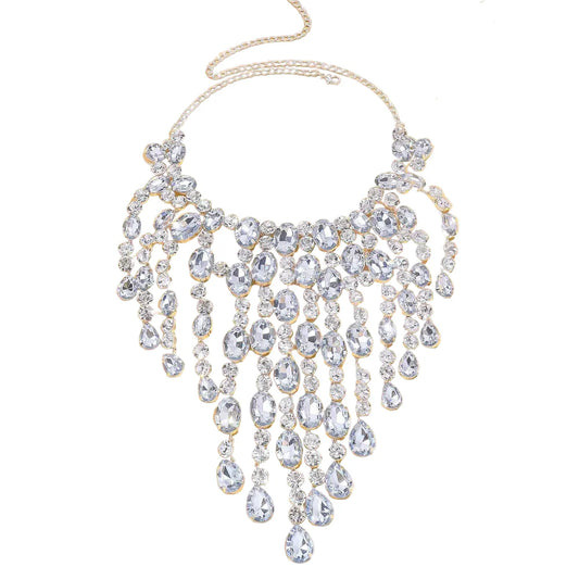 Rhinestone Waterdrop Necklace