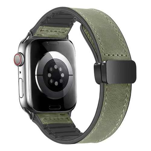 Apple Watch Genuine Leather Band - Stylish Magnetic Strap