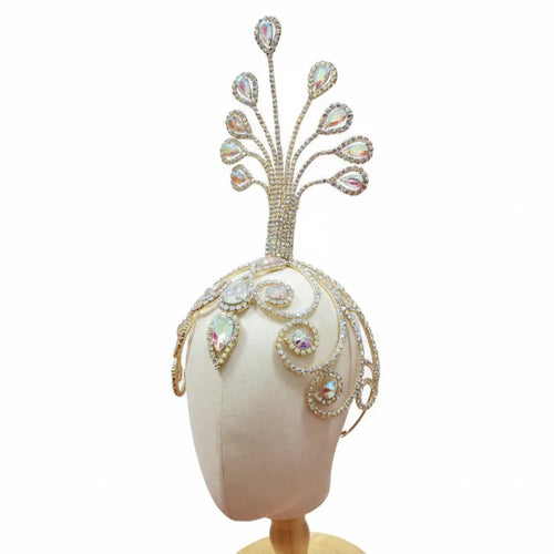 Peacock Rhinestone Headpiece