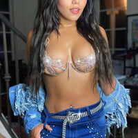Dazzling Crystal Sling Chest & Skirt Chain Luxury Body Jewelry Set