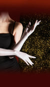80D Satin Shiny High-Elasticity Opera Length Gloves Stage Performance Gloves