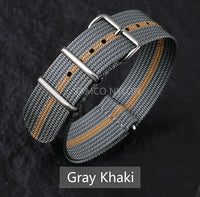 COROS Nylon Ribbed Watch Band For Smartwatch - Military Washable Strap