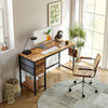 Computer Home Office Desk with Drawers, 40 Inch Small Desk Study Writing Table, Modern Simple PC Desk, Rustic Brown