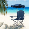 Portable Folding Beach Canopy Chair W/ Cup Holders Bag For Camping Hiking Outdoor