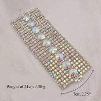 Gold-Plated Crystal Rhinestone Bracelet