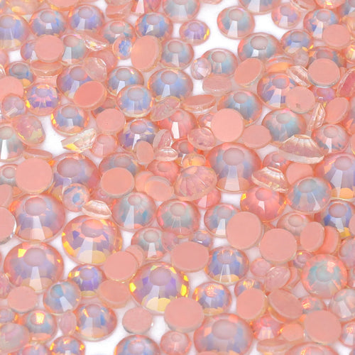 SS6-SS20 Mix Size Mocha Opal High Quality Flat-Back Glass Rhinestones