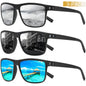 CRIXALIS 3PCS Square Polarized Sunglasses for Men Outdoor Fishing Sun Glasses Male Anti-glare Fashion Mirror Shades Female UV400