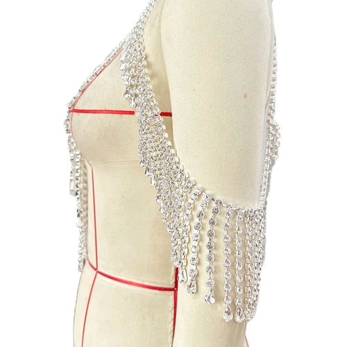 Crystal Necklace Shoulder Tassel Body Jewelry