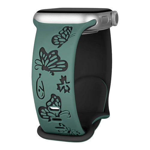 Apple Watch Engraved Silicone Strap - Comfortable Waterproof Band