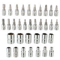 46PCS Socket Set 1/4" Drive Ratchet Spanner Metric Drive Small Socket Set and Extension For Car Bicycle Repair