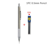 0.3 0.5 0.7 0.9 1.3 2.0mm Mechanical Pencil Set Full Metal Art Drawing Painting Automatic Pencil with Leads Office School Supply