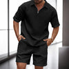 Men s Casual Outfit Short Sleeve Tee with Drawstring Shorts Set for a Stylish Summer Look
