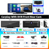 TOGUARD 10inch Dual Lens Wireless Apple Car play Screen Android Auto Display Car stereo DVR Dashboard GPS Navigat Rearview Cam