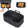 2pcs Air Fryer Silicone Tray Rectangle Oven Baking Basket Reusable Liner Insert Dish Fried Chicken for Airfryers Accessories