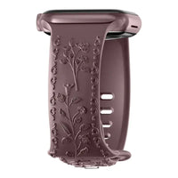 Apple Watch Silicone Band - Floral Engraved - Stylish Design