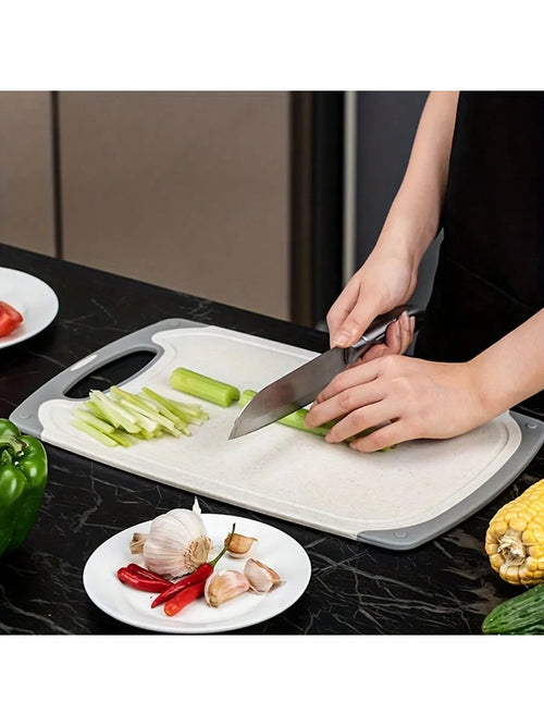 1/3PCS kitchen household imitation marble can hang non-slip classification vegetables meat fruit multi-functional cutting board