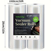 2pcs vacuum sealed bag roll 15m, free of bisphenol A, used for kitchen food packaging bags