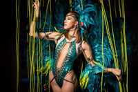 Natural Rooster Saddle Feather Strung Fringe (1 Roll)