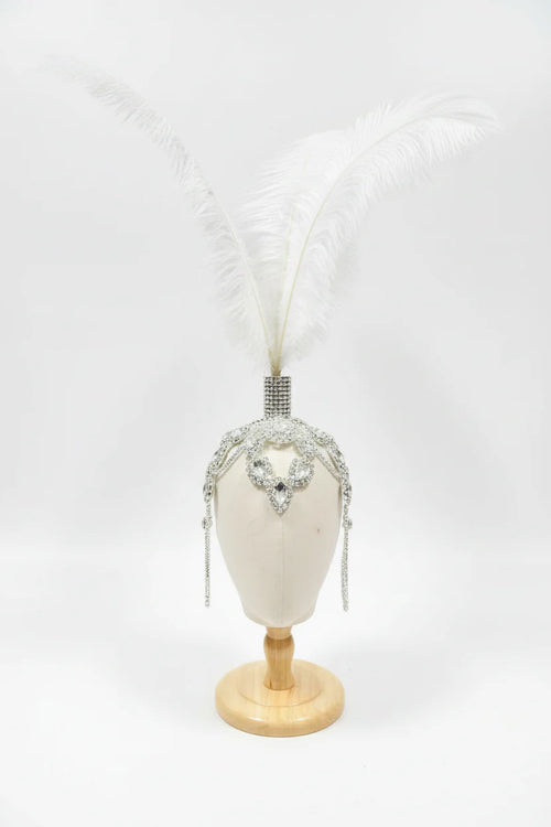 Rhinestone Feather Headdress