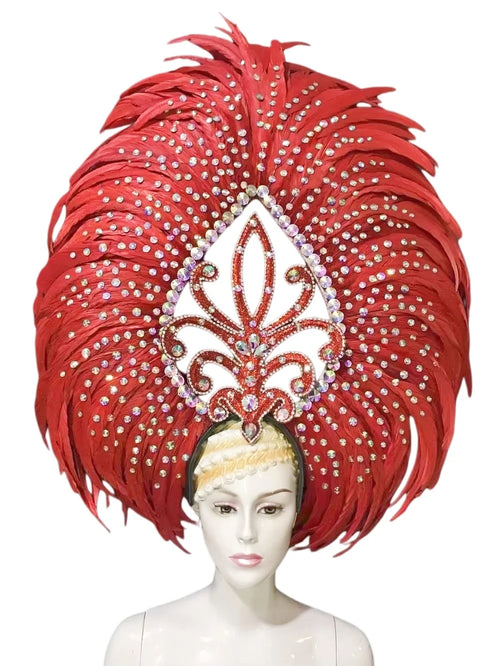 The Stardust Wings of Radiance – Deluxe Feathered Samba & Carnival Crown
