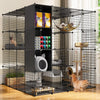 Cat Cage Indoor Catio DIY Cat Enclosures Metal Cat Playpen  Kennels Pet Crate with Extra Large Hammock