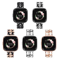 Fitbit Versa & Sense Leather Metal Band - Luxurious Design